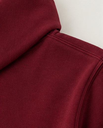Premium Heavyweight Loose Fit Hoodie - Burgundy Red