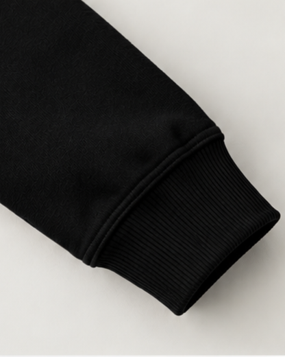Premium Heavyweight Loose Fit Hoodie - Midnight Black