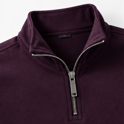 Limited Edition - Premium Heavyweight Quarter Zipper Sweatshirt - Royal Plum