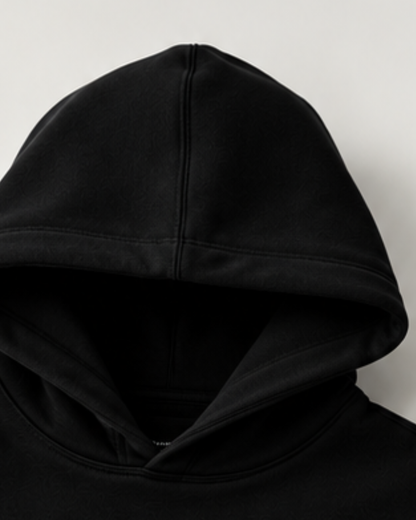 Premium Heavyweight Loose Fit Hoodie - Midnight Black