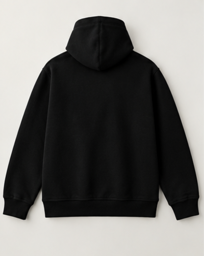 Premium Heavyweight Loose Fit Hoodie - Midnight Black