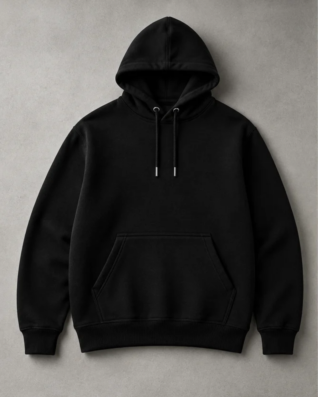 Premium Heavyweight Loose Fit Hoodie - Midnight Black