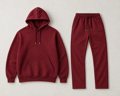 Premium Heavyweight Loose Fit Hoodie - Burgundy Red
