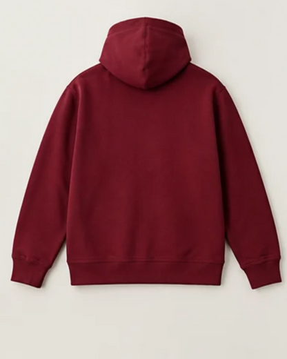Premium Heavyweight Loose Fit Hoodie - Burgundy Red