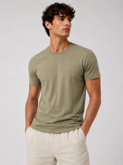 The Moorland Olive Tee - Soft. Durable. Premium Feel - The Finest 100% Cotton