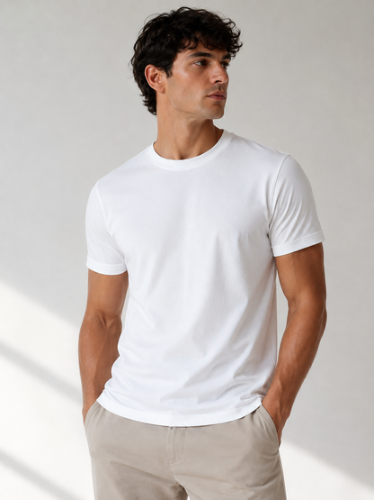The Ivory Signature Tee - Pakistan's Most Premium White Tee
