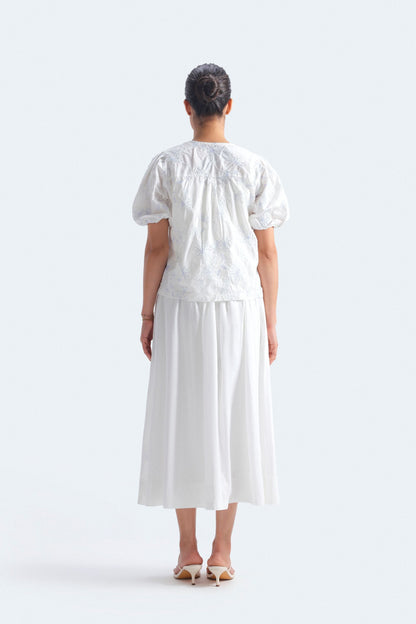 Poplin Midi Skirt