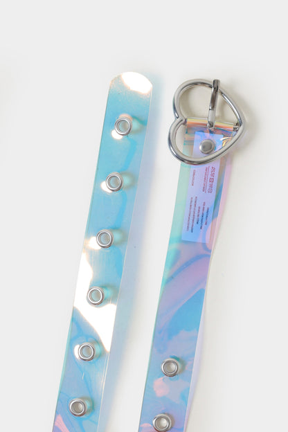 Metallic Heart Buckle Belt