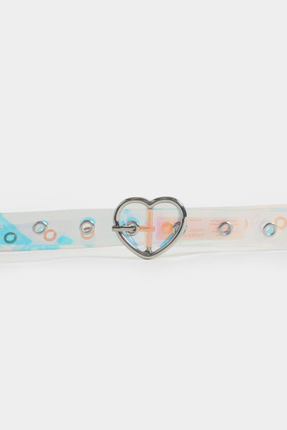 Metallic Heart Buckle Belt