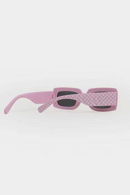 Checkered Frame Sunglasses