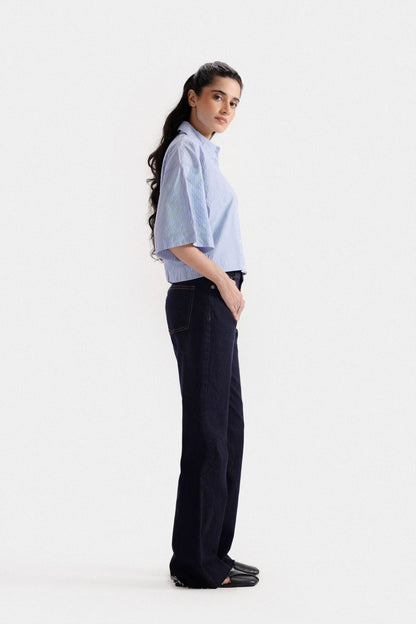 Striped Linen Blend Shirt
