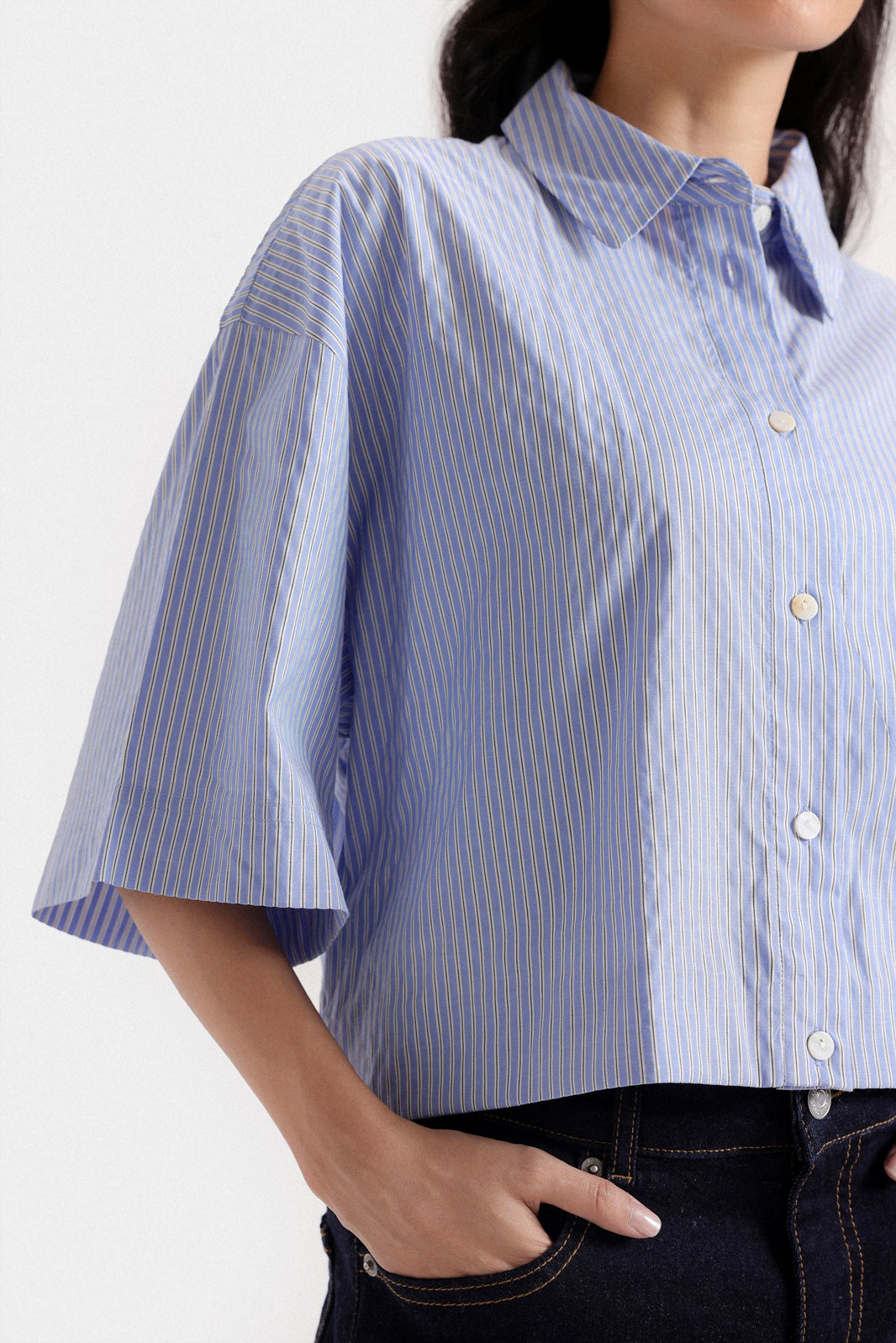 Striped Linen Blend Shirt