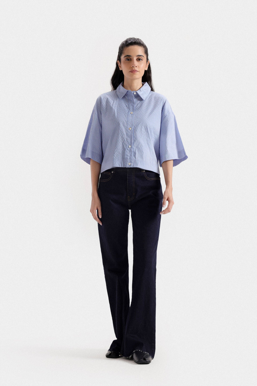 Striped Linen Blend Shirt