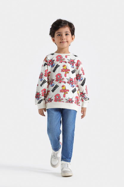 All-Over Character Print Sweatshirt