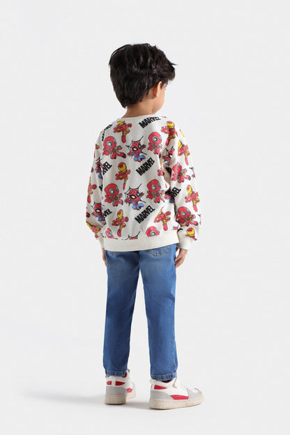 All-Over Character Print Sweatshirt