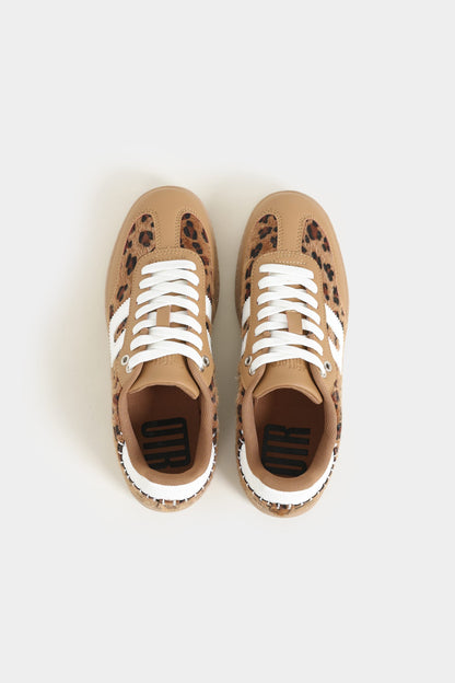 Leopard Lace-up Sneakers