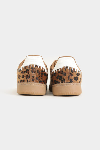 Leopard Lace-up Sneakers