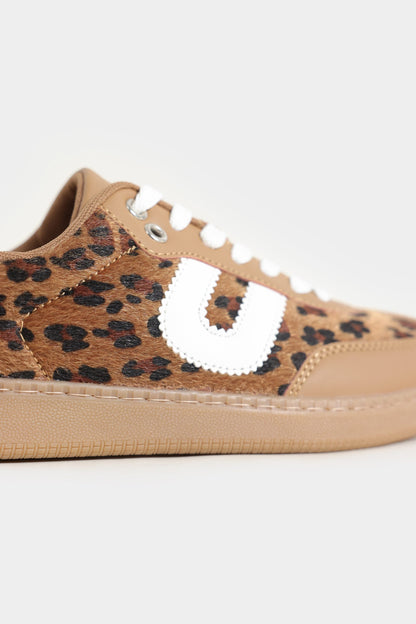 Leopard Lace-up Sneakers