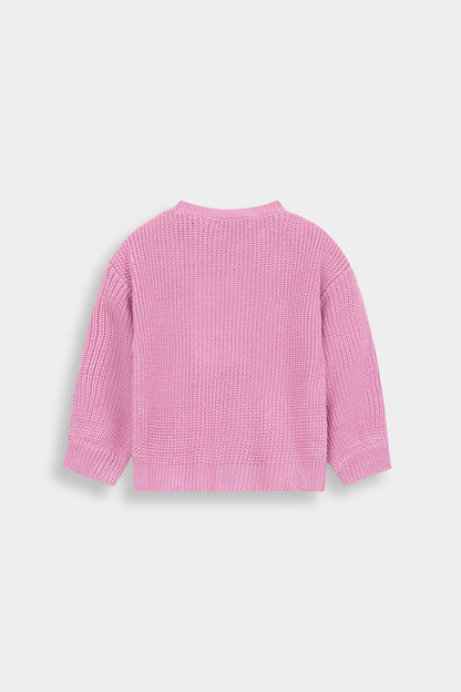 Embroidered Ribbed Sweater