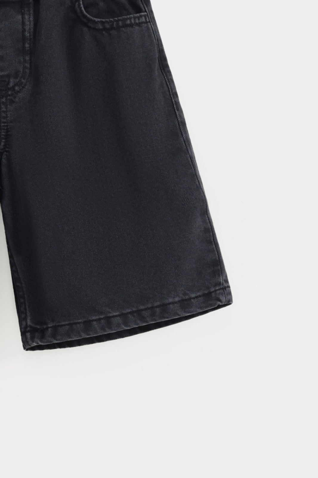 Denim Shorts With Contrast Draw-String