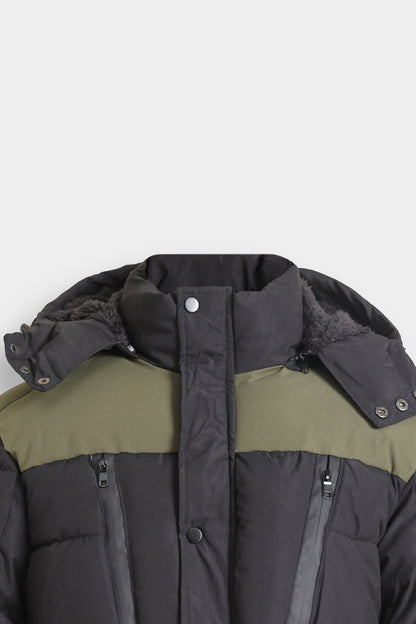 Quilted Puffer Jacket With Hood