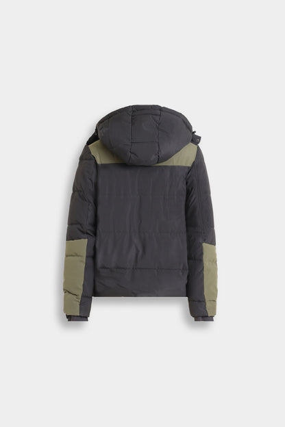 Quilted Puffer Jacket With Hood