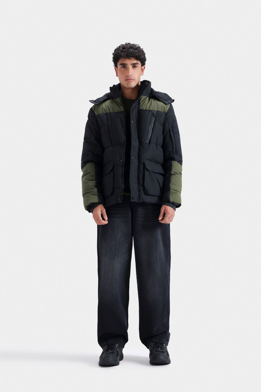 Quilted Puffer Jacket With Hood