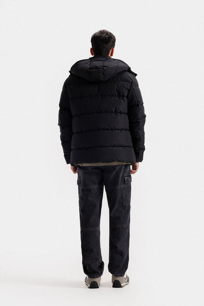 Quilted Puffer Jacket With Hood