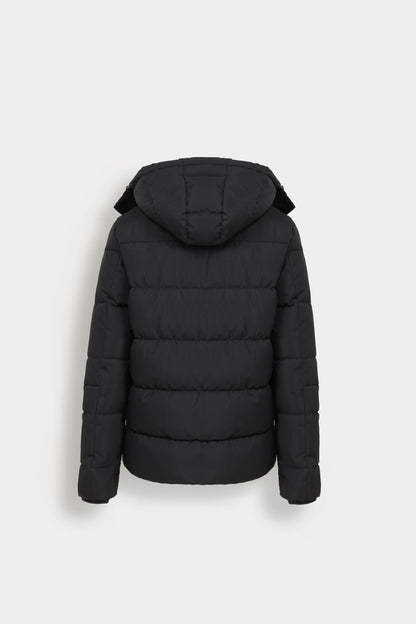Quilted Puffer Jacket With Hood