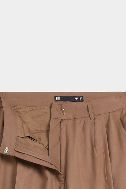Wide Leg Pleated Trousers