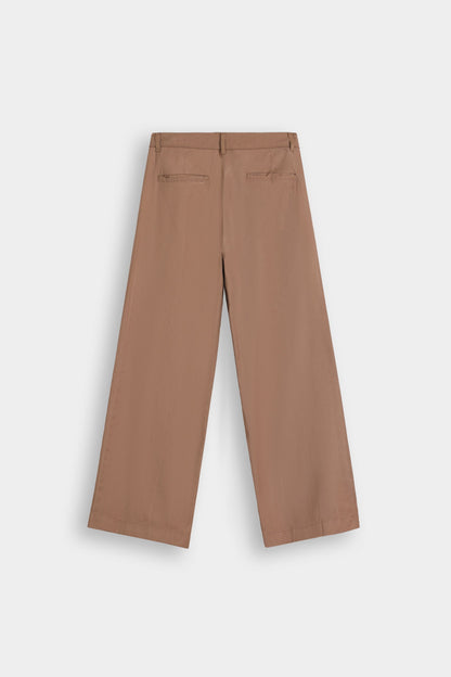 Wide Leg Pleated Trousers