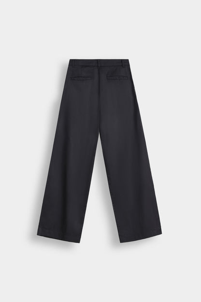 Wide Leg Pleated Trousers