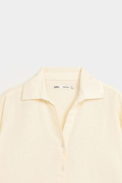 Cropped Wide Hem Shirt