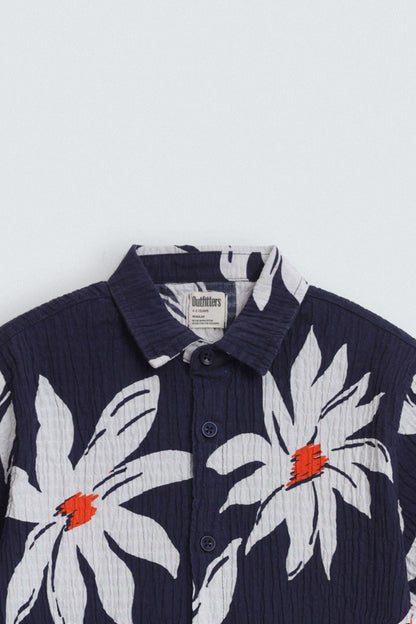 All-Over Print Textured Shirt