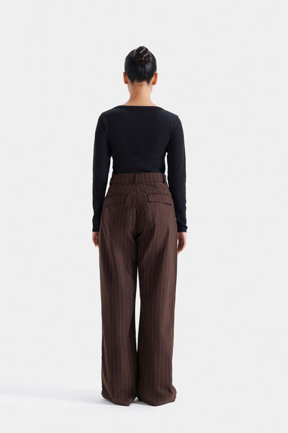 Striped Wide Leg Trousers