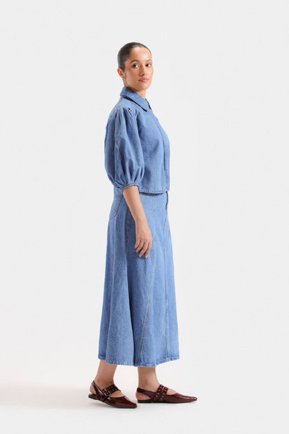 Super Cropped Denim Shirt