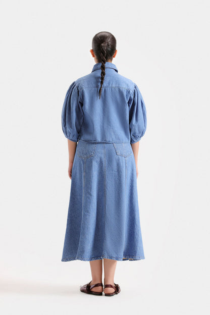 Super Cropped Denim Shirt