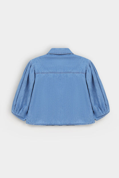 Super Cropped Denim Shirt