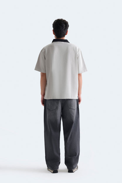 Resort Collar Slogan Shirt