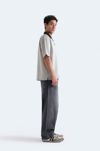 Resort Collar Slogan Shirt