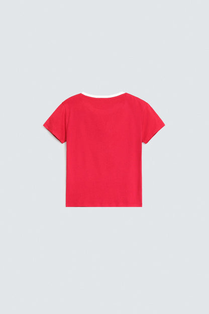 Super Cropped Slogan T-Shirt
