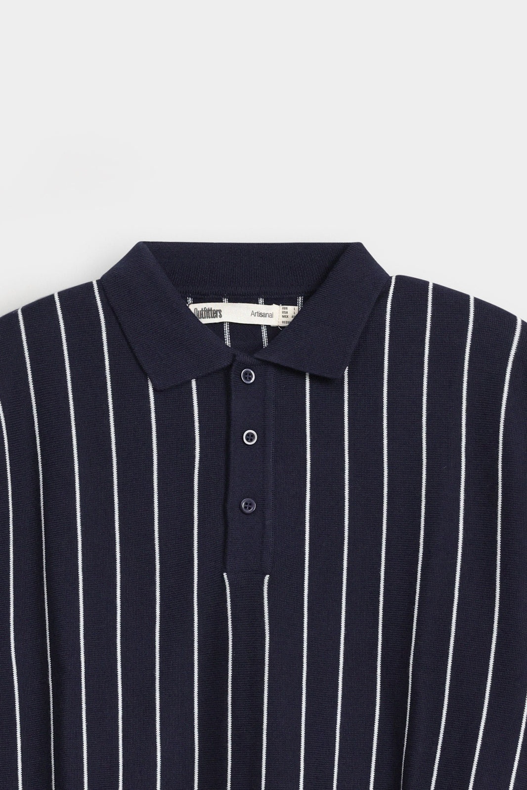 Knitted Striped Polo Shirt
