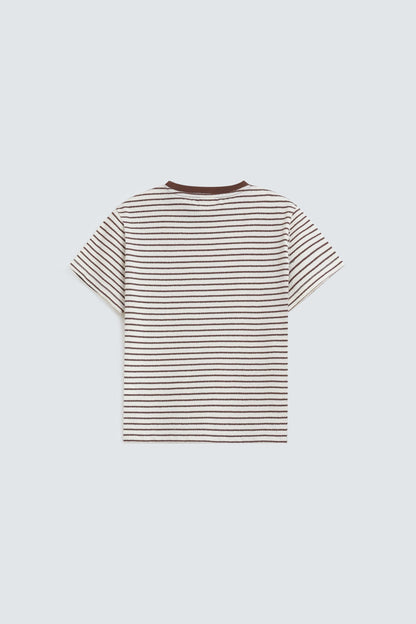 Embroidered Striped T-Shirt