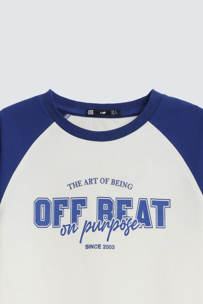 Cropped Slogan Print T-Shirt